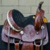 Western Horse Riding Brown Saddle Primeum Leather Comfy Seat Pleasure Trail Barrel Racing Hand Tooled view 4