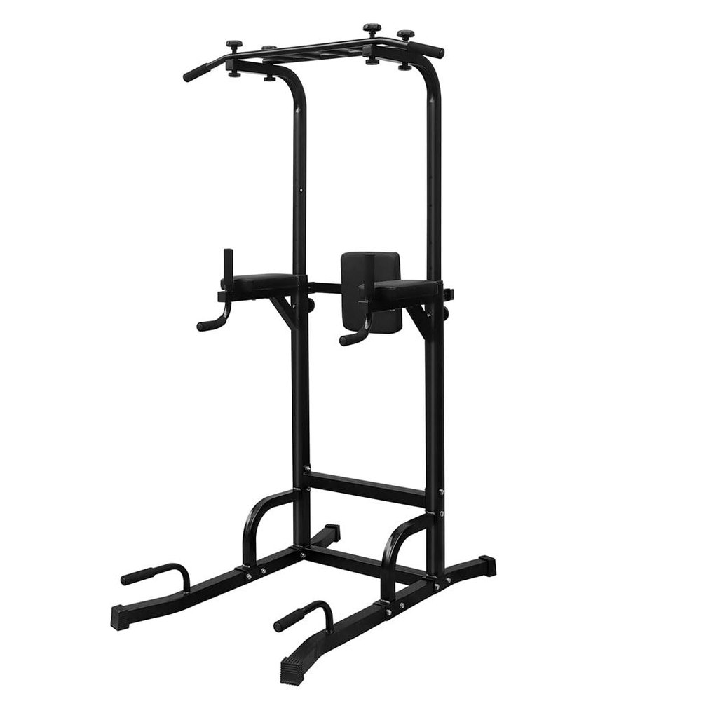 HOYOC Power Tower Pull Up Bar Workout Dip Station, Multi-Function Adjustable Strength Training Equipment Home Gym Strength Training Workout Equipmen Max Load 440lbs for Home Gym