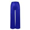 High Waisted Pants for Women Wide Leg Pant Glitter Sequin Loose Long Pants Bling Party Clubwear Elastic Casual Pants with Pocket Tummy Control Lounge Trousers(A-Blue,XX-Large) view 3