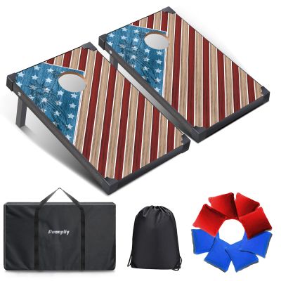 2x3 Cornhole Board Set Regulation Size, Cornhole Game Sets with 8 Bean Bags and 2 Cornhole Boards for Adults, Corn Hole Toss Games Board with Carrying Case for Outdoor Lawn Backyard Beach