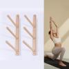 EXCLURA Wooden Yoga Mat Holder Wall Mount Vertical, 2-9 Layer Pilates Mats Stand for Home Gym Yoga Studio, Yoga Mat Display Rack, Equipment Storage (Size : 3 Layer 56cm (22")) view 1