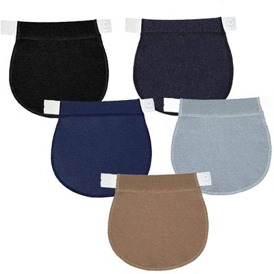 Pastoralist 5 Pieces Maternity Pants Extender Adjustable Pregnancy Waistband Elastic Trouser for Women Pregnancy 8.7 x 1.0 inch
