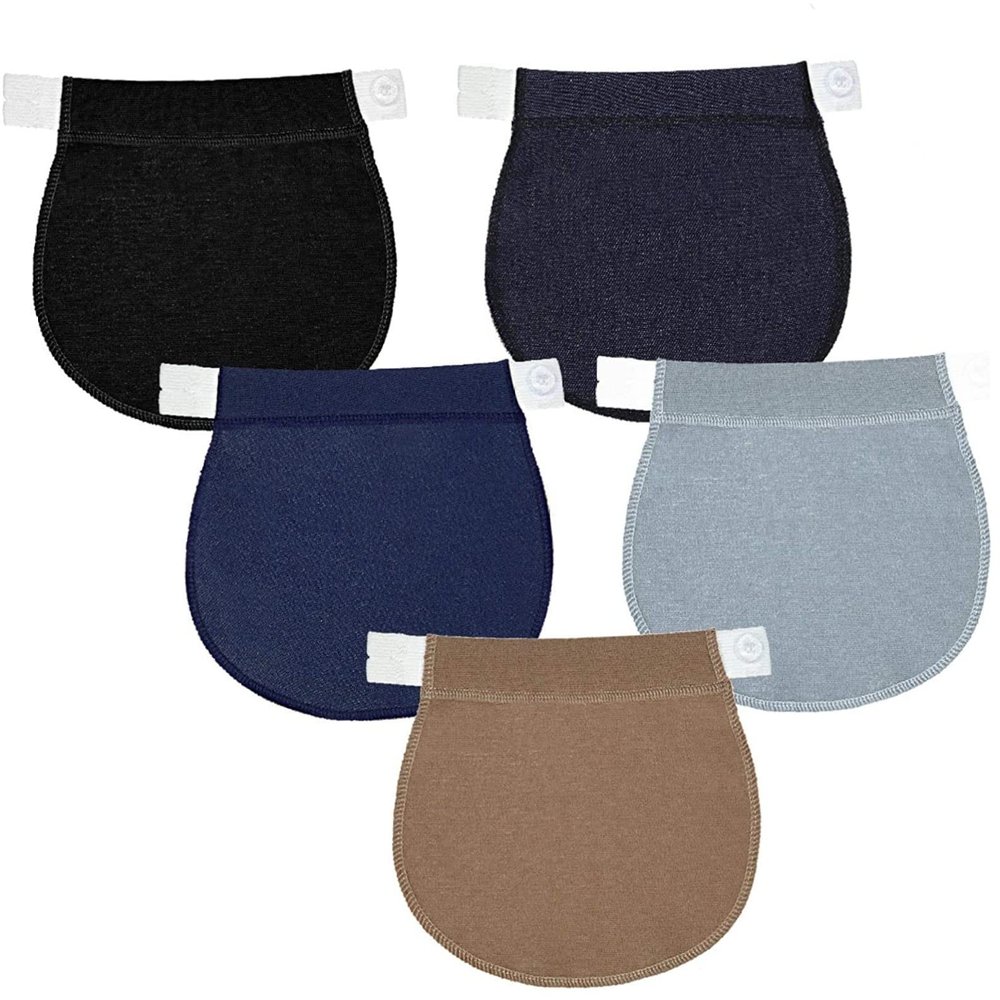 Pastoralist 5 Pieces Maternity Pants Extender Adjustable Pregnancy Waistband Elastic Trouser for Women Pregnancy 8.7 x 1.0 inch