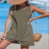 CUPSHE Women Swim Coverup 2025 Sleeveless Twisted Swimwear Beach Dress Waffle Knit Cover Ups Army Green X-Large view 3