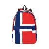 WURTON Norwegian Flag Print Unisex Canvas Bag Canvas Shoulder Pouch Pack Lightweight Backpack For Woman Lady view 1