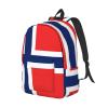 WURTON Norwegian Flag Print Unisex Canvas Bag Canvas Shoulder Pouch Pack Lightweight Backpack For Woman Lady view 2