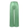 Women's Casual Pants Sparkly Sequin Wide Leg Pant Loose High Waisted Shiny Party Clubwear Bling Glitter Trousers Elastic Tummy Control Lounge Straight Leg Pant(A-Light Green,X-Large) view 3