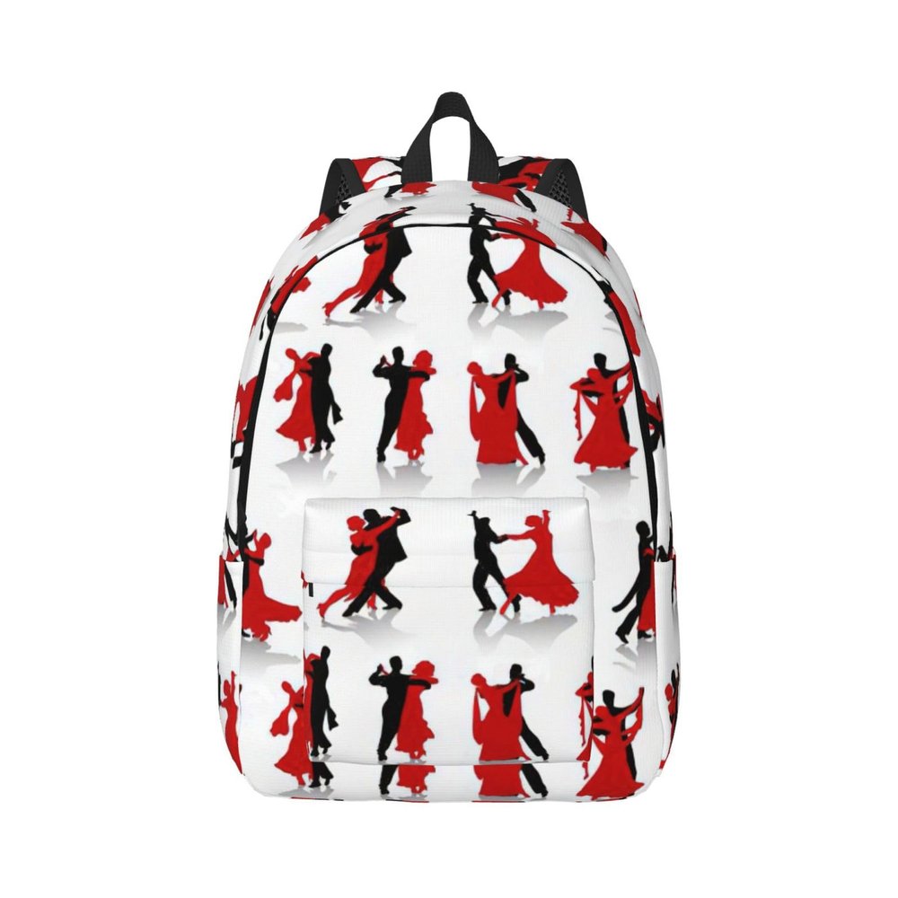 WURTON Ballroom Dance Print Unisex Canvas Bag Canvas Shoulder Pouch Pack Lightweight Backpack For Woman Lady