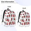 WURTON Ballroom Dance Print Unisex Canvas Bag Canvas Shoulder Pouch Pack Lightweight Backpack For Woman Lady view 4