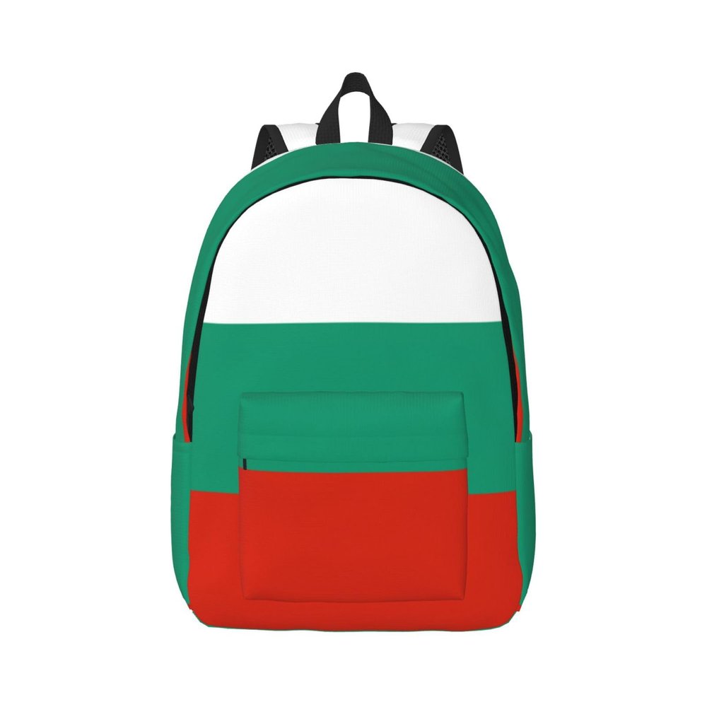 WURTON Bulgarian Flag Print Unisex Canvas Bag Canvas Shoulder Pouch Pack Lightweight Backpack For Woman Lady
