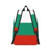 WURTON Bulgarian Flag Print Unisex Canvas Bag Canvas Shoulder Pouch Pack Lightweight Backpack For Woman Lady view 3