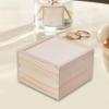 DYNWAVE Wooden Storage Box Wedding Candy Box with Slide Lid Organizer Rustic Decorative Keepsake Trinket Box Gift Box for DIY Lovers, 12x12x8cm view 3
