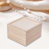 DYNWAVE Wooden Storage Box Wedding Candy Box with Slide Lid Organizer Rustic Decorative Keepsake Trinket Box Gift Box for DIY Lovers, 12x12x8cm view 4