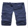 Calsky Men's Casual Twill Elastic Cargo Shorts Loose Fit Multi-Pocket 3/4 Capri Long Shorts Below Knee Casual with 7 Pockets (US, Numeric, 36, Regular, Regular, Blue) view 4