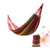 HANABASS Rainbow Striped Canvas Hammock Swing Double Widen Camping Hammock for Outdoor Adventures and Travel view 1