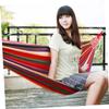HANABASS Rainbow Striped Canvas Hammock Swing Double Widen Camping Hammock for Outdoor Adventures and Travel view 2