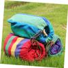 HANABASS Rainbow Striped Canvas Hammock Swing Double Widen Camping Hammock for Outdoor Adventures and Travel view 4