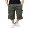 Calsky Men's Casual Twill Elastic Cargo Shorts Loose Fit Multi-Pocket 3/4 Capri Long Shorts Below Knee Casual with 7 Pockets (US, Numeric, 40, Regular, Regular, Green) view 2