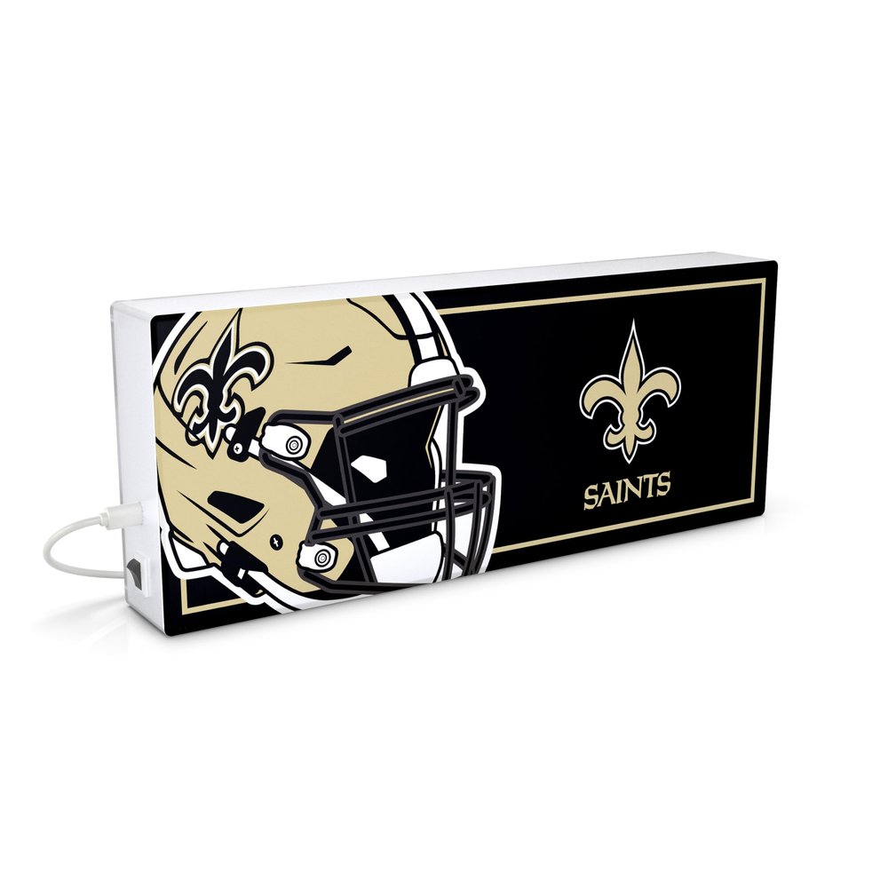 SOAR NFL LED Ambience Light Box: Elevate Your Space with Officially Licensed Wall Dcor, New Orleans Saints
