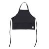 CAC China APBB-3K Chef's Pride Black Mid-Length Adjustable 3-Pocket Bib Apron view 1
