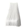 Akklian Pleated Midi Skirts for Women High Waisted A-Line Satin Skirts Chiffon Flare Casual Skirt 2024 Plus Size Midi Dress White view 1