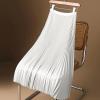Akklian Pleated Midi Skirts for Women High Waisted A-Line Satin Skirts Chiffon Flare Casual Skirt 2024 Plus Size Midi Dress White view 2
