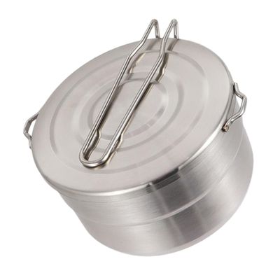 HANABASS Camping Cook Pot Stainless Steel Hiking Cookware for Outdoor Cooking Lightweight Bento Pot for Picnics Hiking and Camping Activities