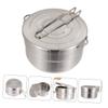 HANABASS Camping Cook Pot Stainless Steel Hiking Cookware for Outdoor Cooking Lightweight Bento Pot for Picnics Hiking and Camping Activities view 4