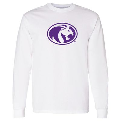 AL02 - North Alabama Lions Primary Logo Long Sleeve T Shirt - 2X-Large - White