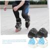 BESPORTBLE 2pairs Roller Skates Toe Caps Guards Durable Leather Toe Protectors for Quad Skating Lightweight Easy to Clean Suitable for All Skates Colorful Black view 2