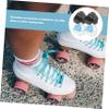 BESPORTBLE 2pairs Roller Skates Toe Caps Guards Durable Leather Toe Protectors for Quad Skating Lightweight Easy to Clean Suitable for All Skates Colorful Black view 3