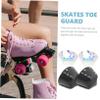 BESPORTBLE 2pairs Roller Skates Toe Caps Guards Durable Leather Toe Protectors for Quad Skating Lightweight Easy to Clean Suitable for All Skates Colorful Black view 4