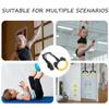 Yardwe Kids Gymnastics Rings with Adjustable Nylon Straps Plastic Gym Rings for Kids Indoor Outdoor Exercise Strength Training and Coordination Development 4.92X4.05X0.78 Inches view 2
