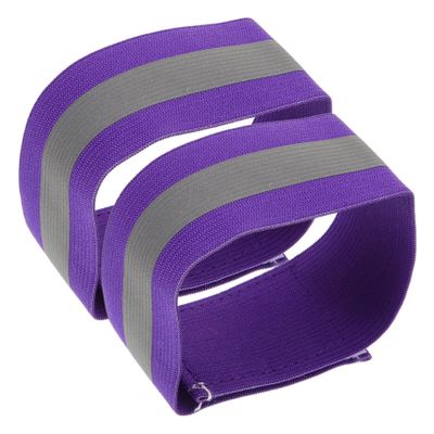 HANABASS Reflective Ankle Bands Night Safety Armbands High Visibility Running Straps for Outdoor Activities for Runners and Cyclists Purple