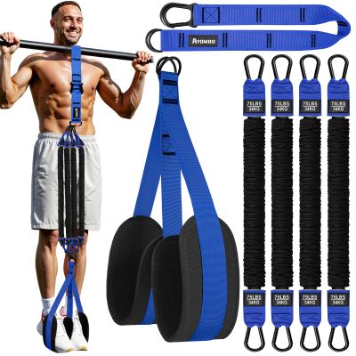 Ayombo Pull Up Assistance Bands,Heavy Duty Resistance Assistance Band for Pull-up Training,Adjustable Assisted Bands with Comfortable Foot Strap,Home Gym Workouts Body Stretching and Strength Training