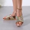Udeniy Womens Trendy Flat Sandals Cute Platform Sandals Open Toe Summer Beach Slide Sandal Casual Comfortable Walking Shoe view 4