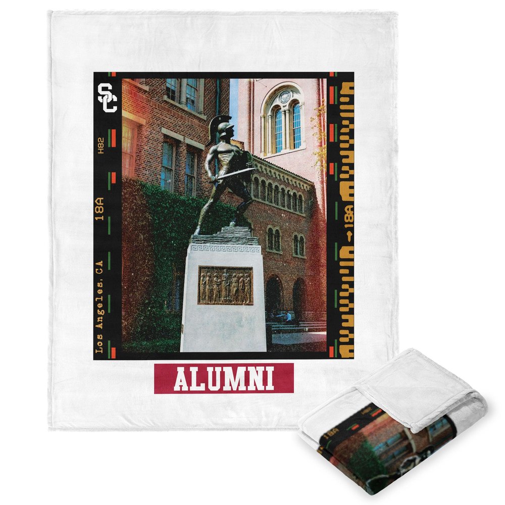 NORTHWEST NCAA USC Trojans Silk Touch Throw Blanket, 50" x 60", Alumnist
