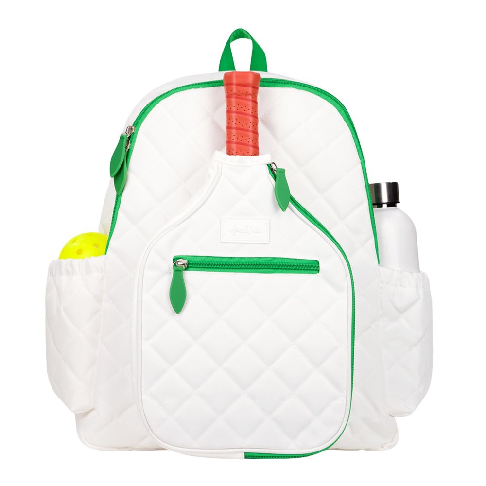 Ame & Lulu Pickleball Time Backpack (Quilted White/Green)