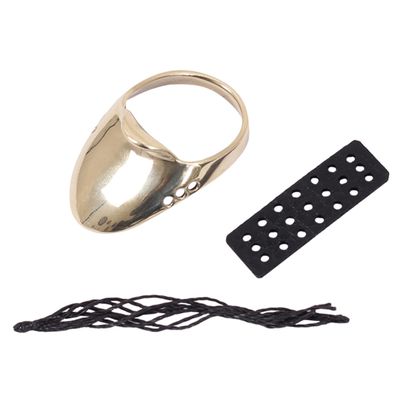 HANABASS Convenient Portable Archery Ring Single Finger Brass Wrench Bowhunting Accessories