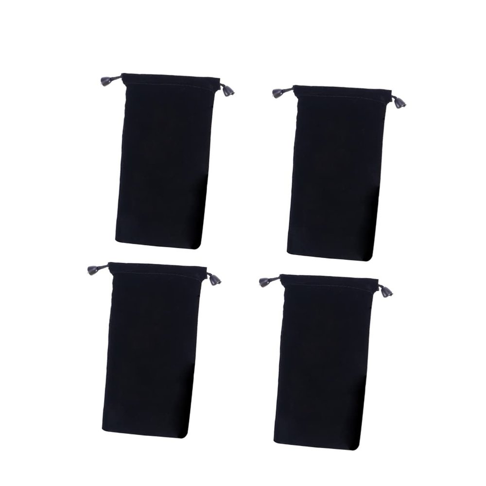4 Pcs Flocked Cloth Watch Storage Bag Velvet Drawstring Bags Medium Velvet Bag 22cm Earring Pouch Pouches Jewelry Travel Pouch Bag Storage Organizer Small Cloth Bag Tips