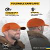 2SBR 2SABERS Mens Winter Hat with Earflaps and Visor - Warm Trucker Baseball Cap Hat Blaze Orange view 4
