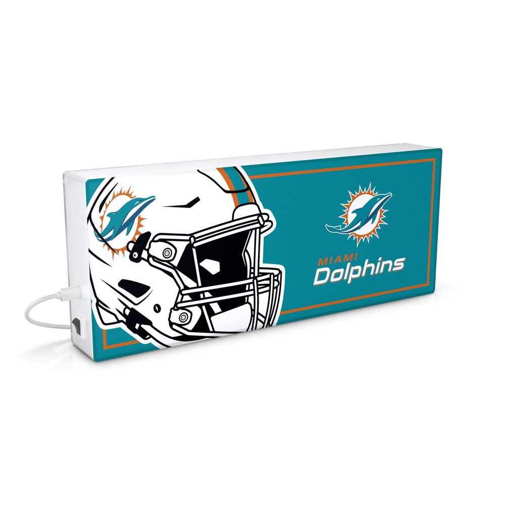 SOAR NFL LED Ambience Light Box: Elevate Your Space with Officially Licensed Wall Dcor, Miami Dolphins