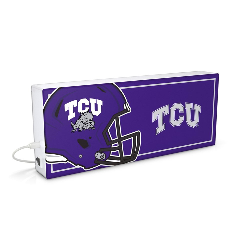 SOAR NCAA LED Ambience Light Box: Elevate Your Space with Officially Licensed Wall Dcor, TCU Horned Frogs