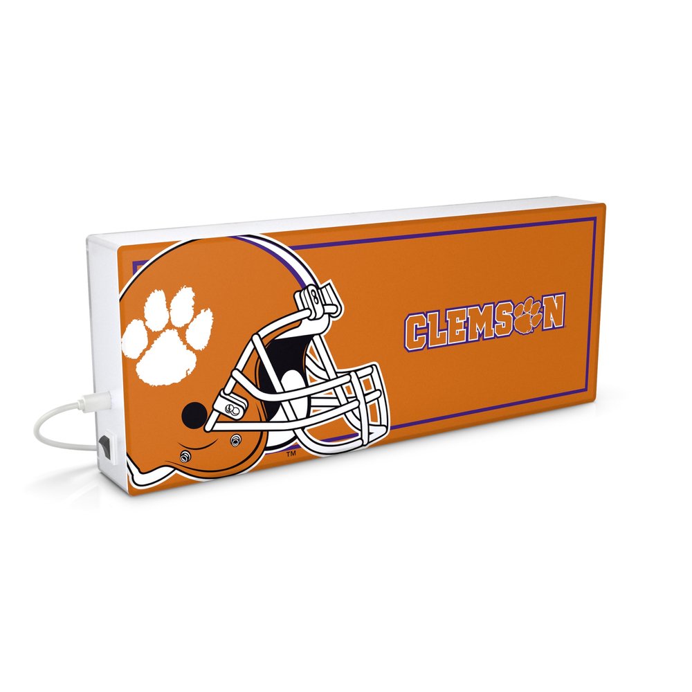 SOAR NCAA LED Ambience Light Box: Elevate Your Space with Officially Licensed Wall Dcor, Clemson Tigers