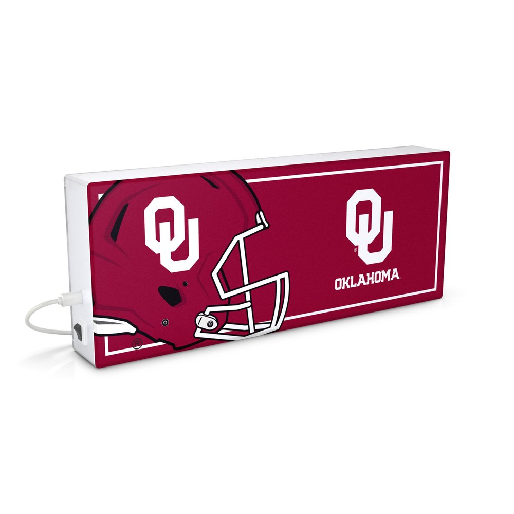 SOAR NCAA LED Ambience Light Box: Elevate Your Space with Officially Licensed Wall Dcor, Oklahoma Sooners