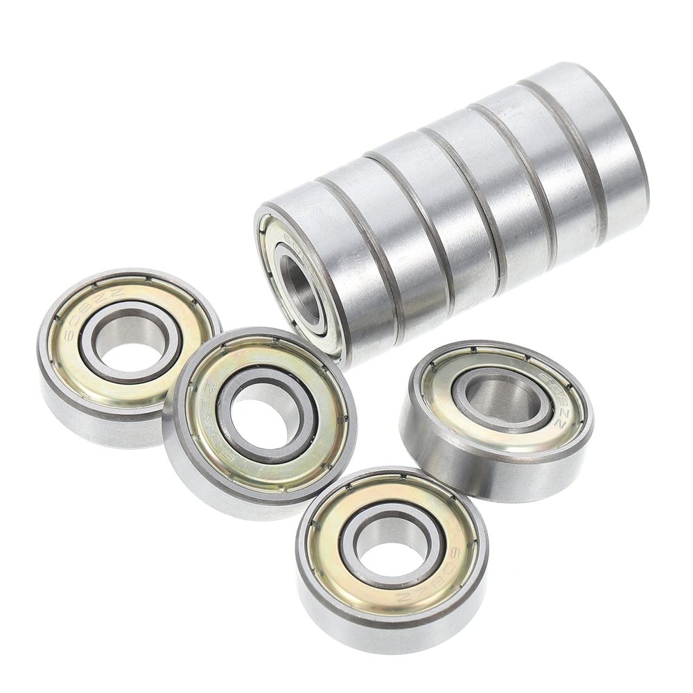 BESPORTBLE 10pcs Carbon Steel Skateboard Bearings Wear-Resistant Plain Bearings for Roller Skating Inline Skates Scooters Easy Installation Long-Lasting Performance