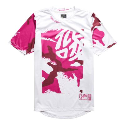 Troy Lee Designs Short Sleeve Flowline Youth Mountain Bike Jersey, Confined, Mist, Large
