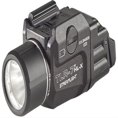 Streamlight 69458 TLR-7 HL-X USB 1000-Lumen 22000-Candela Rechargeable Rail Mounted Weapon Light with Interchangeable High & Low Switches and Key Kit, Black