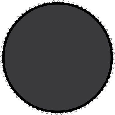 Skywalker Trampolines Trampoline Parts CO Universal Round Trampoline Jump Mat Replacement, Fits 14 FT Round Trampoline Frame, 72, 80 V-Rings, Durable, Weather Resistant, Black