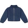 Calvin Klein Girls' Basic Jean Jacket, Stretch Denim with Button Closure, Casual Style, Indigo Padded, 7 view 1